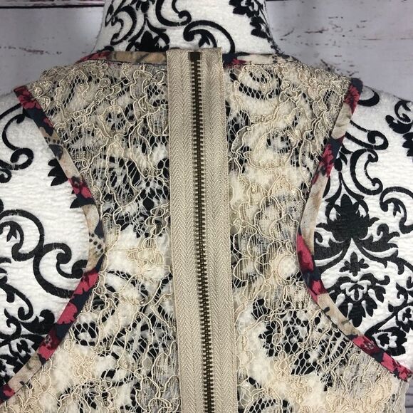 Rachel Roy Floral Lace Zipper Back Tank Top S - Picture 5 of 10